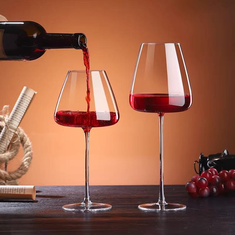 Wine Glass Bevel Crystal Red Wine Cup Red Wine Glass High Foot Glass Boer Ordinary Burgundy Cup Beer Cup
