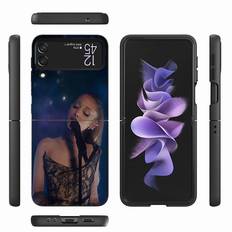 Ariana Grande Phone Case For Samsung Z Flip 6 7 5G Z Flip 5 Galaxy Z Flip 3 4 5G ZFlip Shockproof Hard Cover TPU PC Coque Capa S