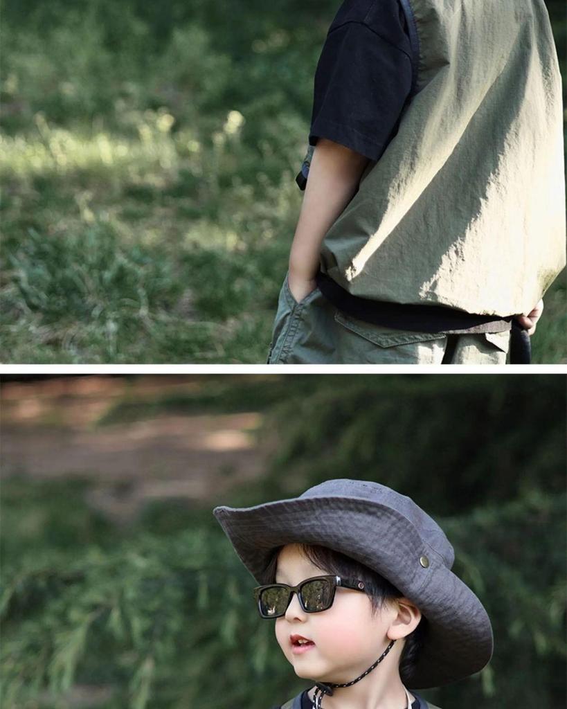 Gilet style Montagne pour Enfants - Vêtements de Travail d'Extérieur Garçons & Filles, Vert Militaire, Printemps/Automne 2025