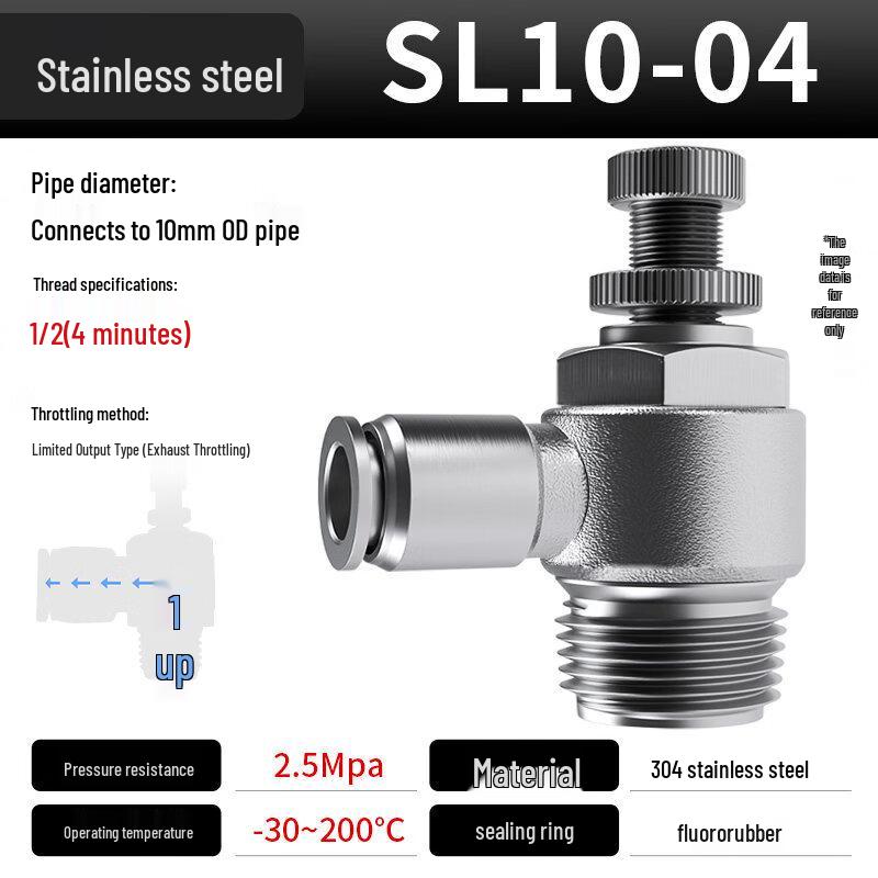 

Aokewen 304 Stainless Steel Pneumatic Throttle Valve Quick Connector