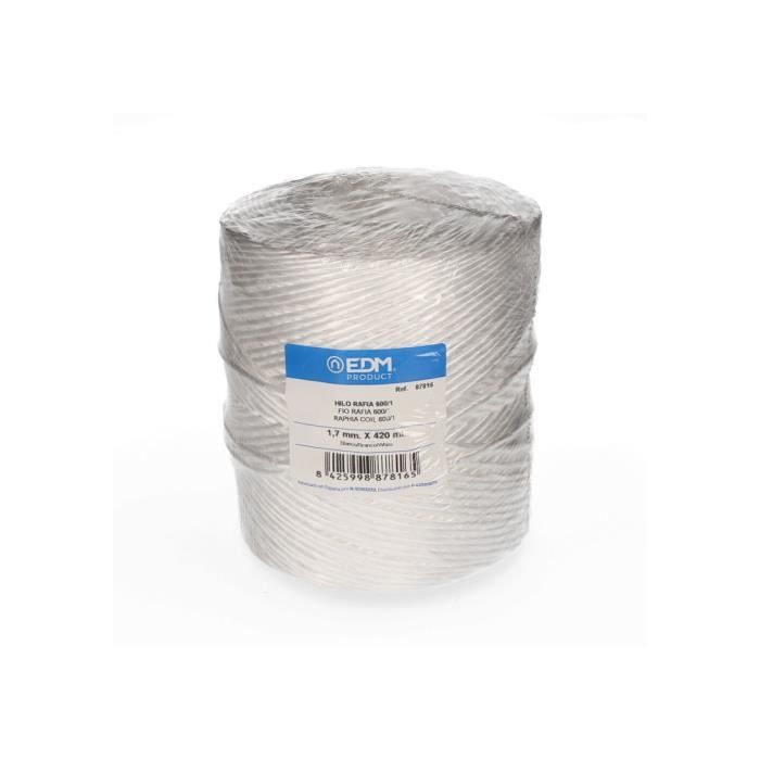 Bobine De Raphia 600/1 - 750 Gm/420mts - Blanc Edm