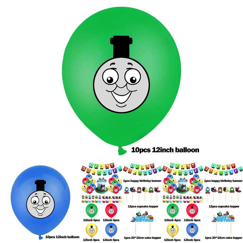 Vibrant Thomas Kids Birthday Party Supplies Decor Balloon Banner Cupcake Topper
