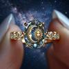 Sun God Moon Ring Niche Design Unisex Sun Face Ring