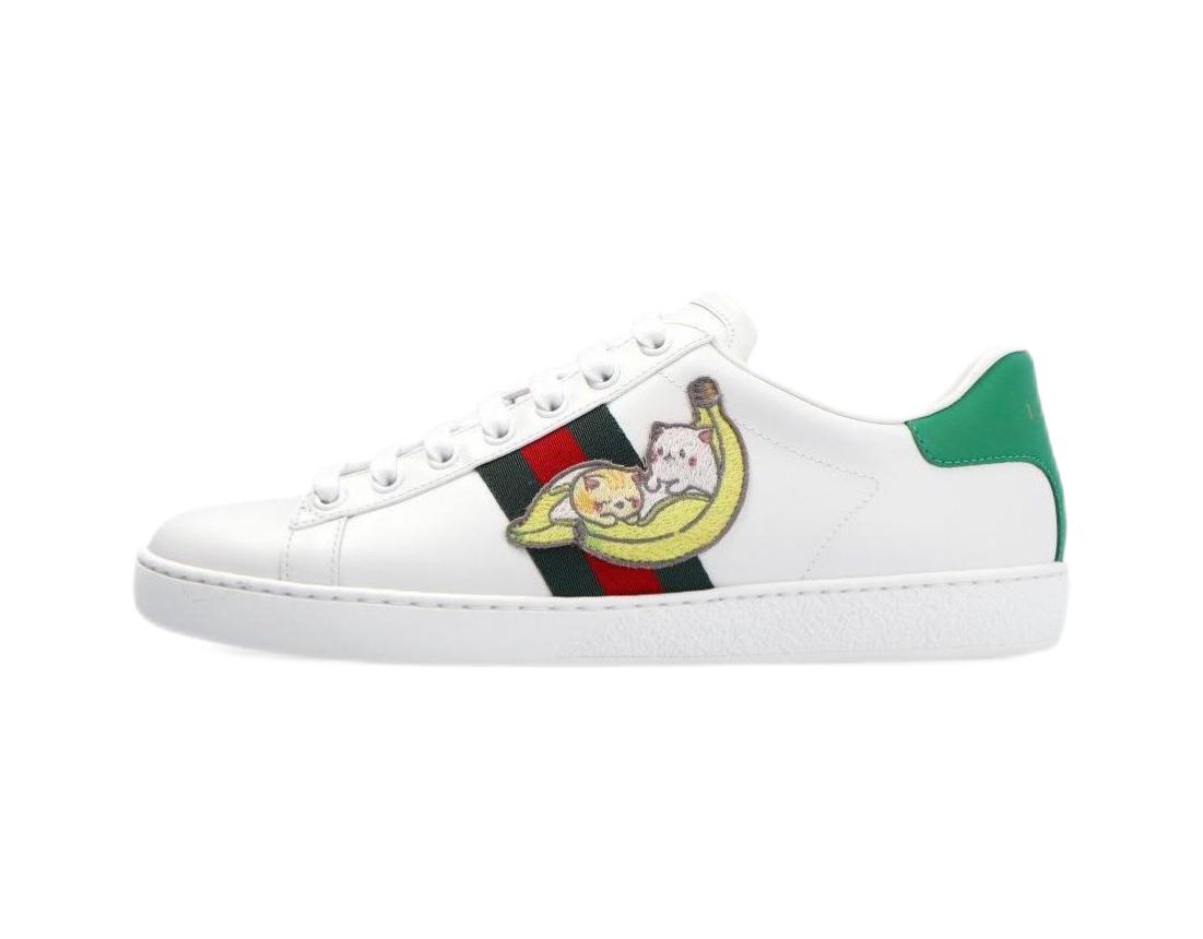 

Gucci ACE Bananya × Gucci Embroidery Women s White 661663 0FI60 9112 34.5
