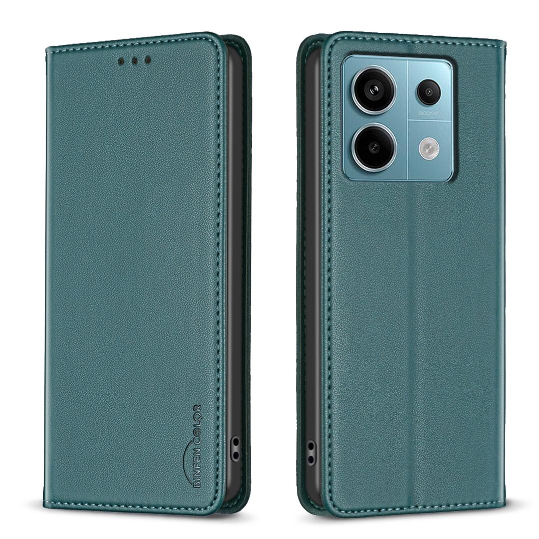 

BINFEN COLOR BF18 For Xiaomi Redmi Note 13 Pro 5G/Poco X6 5G PU Leather Case Magnetic Auto-absorbed Phone Cover B