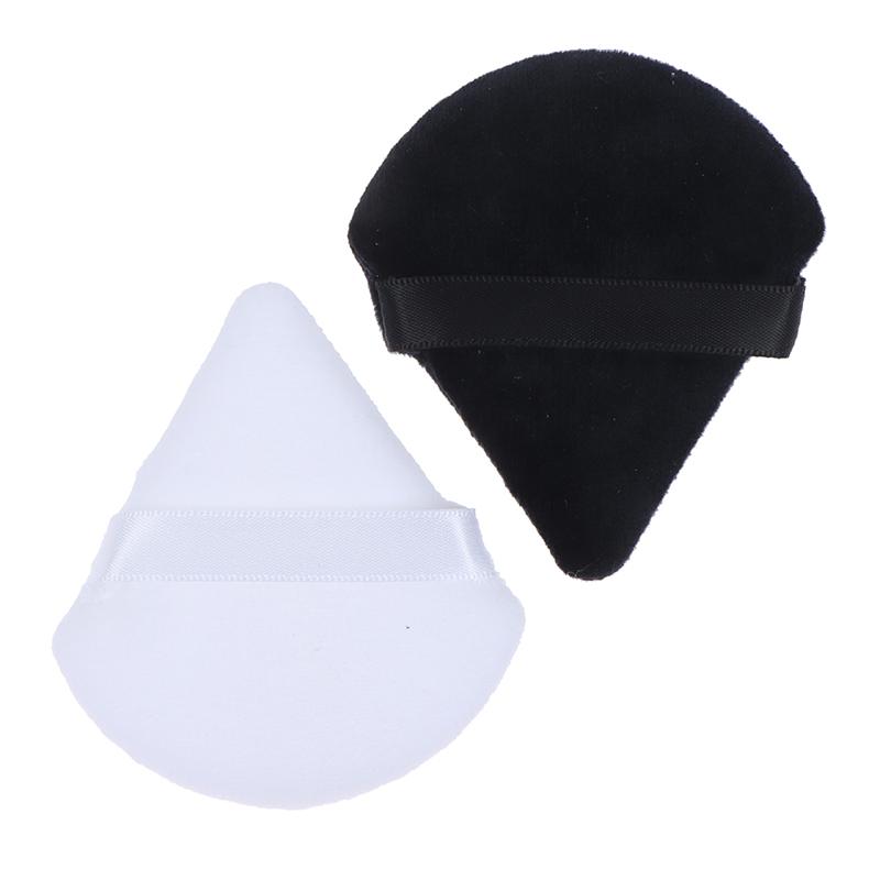 2Pcs Cosmetic Puff Triangle Velvet Mini Makeup Sponge Puffs Make Up Tools