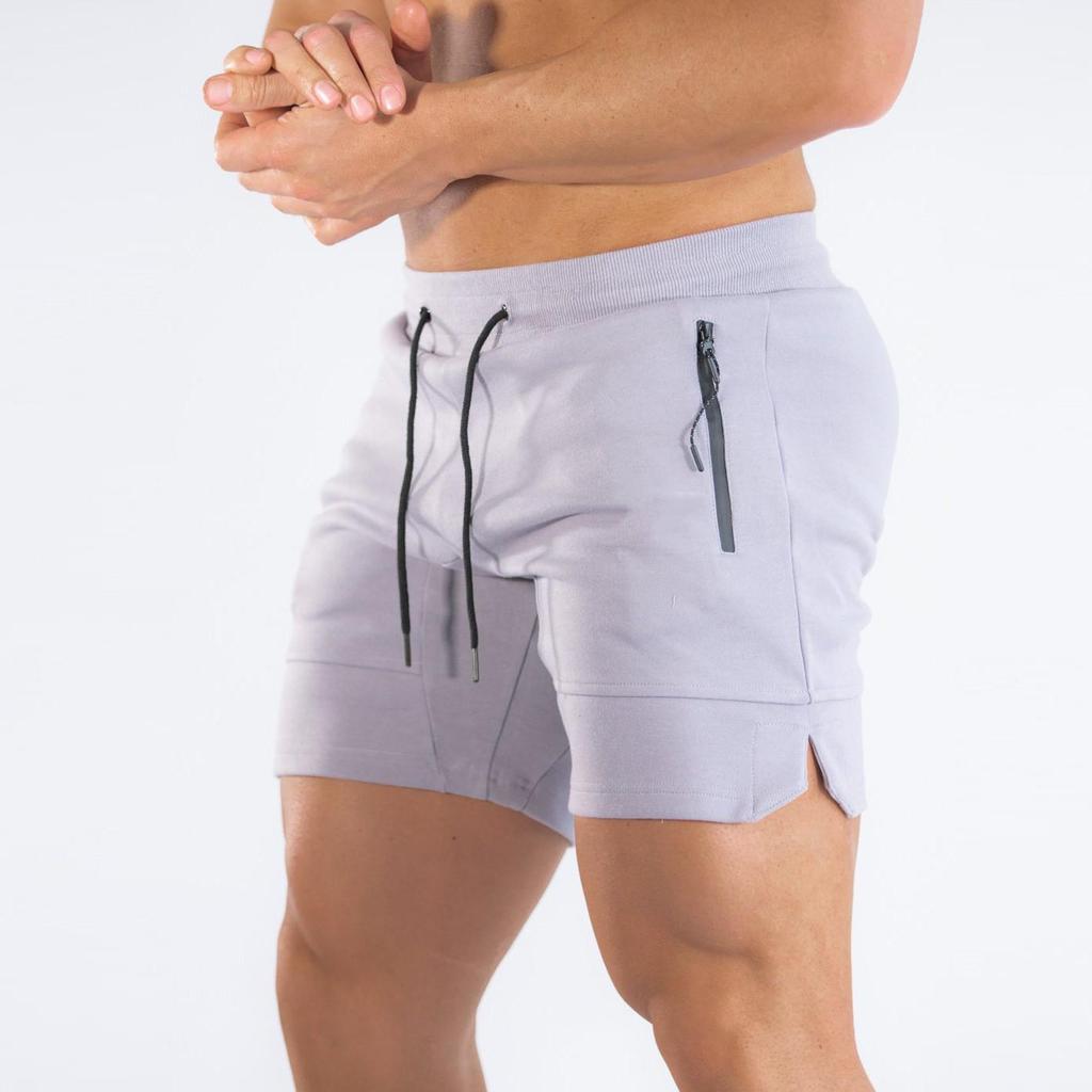 Heren joggingbroek met ritszakken, fitness, sportshorts, heren zomer hardloopbroek, korte broek, heren jogger, mesh workout, strandsport, korte broek