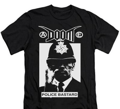 Doom - Camiseta Police Bastar*, Banda de Música Indie Rock Punk Gótico Camiseta Unisex