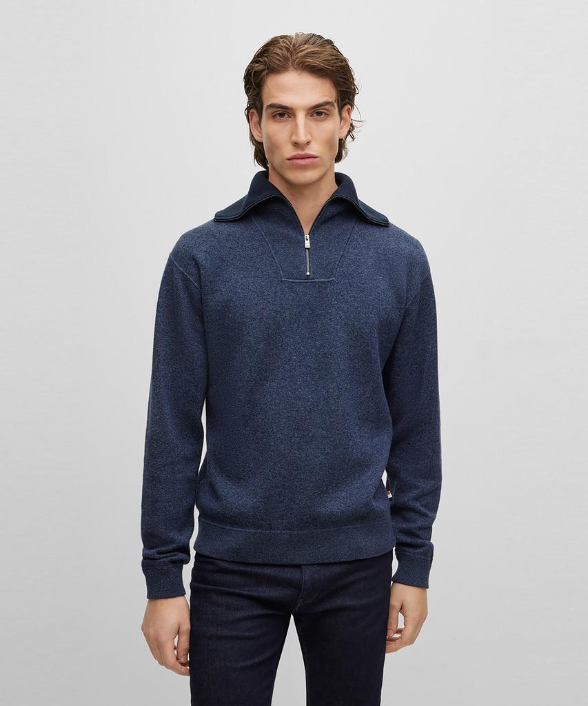 BOSE Wool Regular Fit Half-Zip Knit 50482294_405