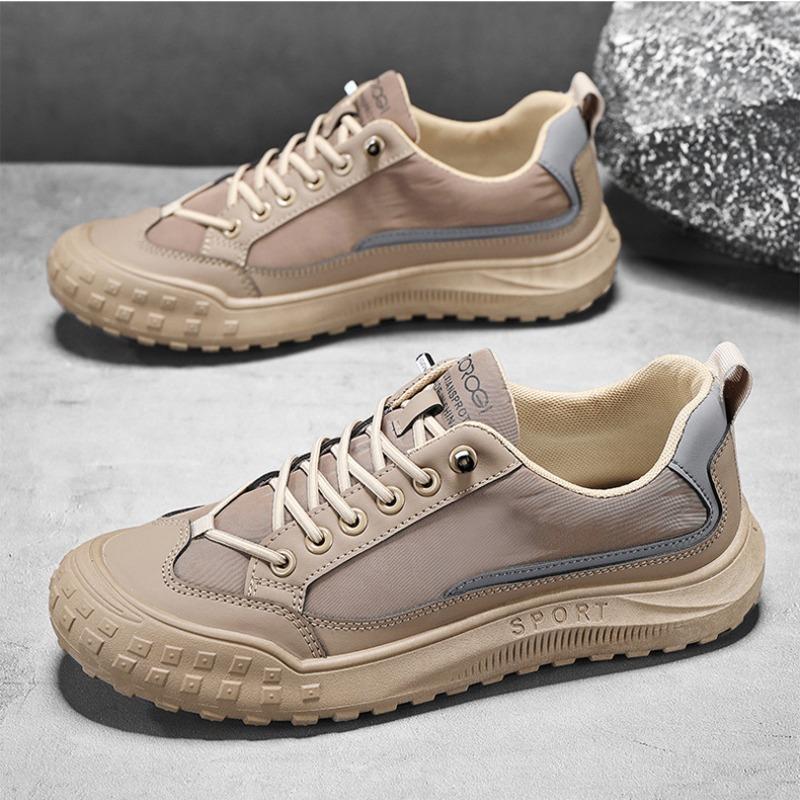 

Мужские кроссовки для бега Нескользящая толстая подошва Спортивная мужская обувь Модная обувь для фитнеса на открытом воздухе Однотонная с прострочкой Повседневные кроссовки 2024 44 хаки