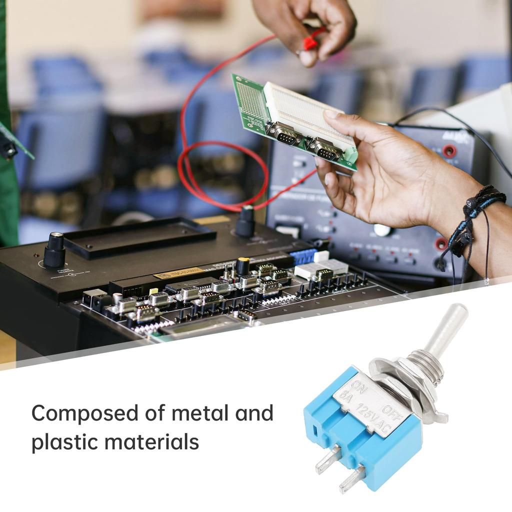 Smgda Toggle Switch with 5.9 inch (15 cm) Cable 6A/125VAC, 3A/250VAC 2 Pin SPST