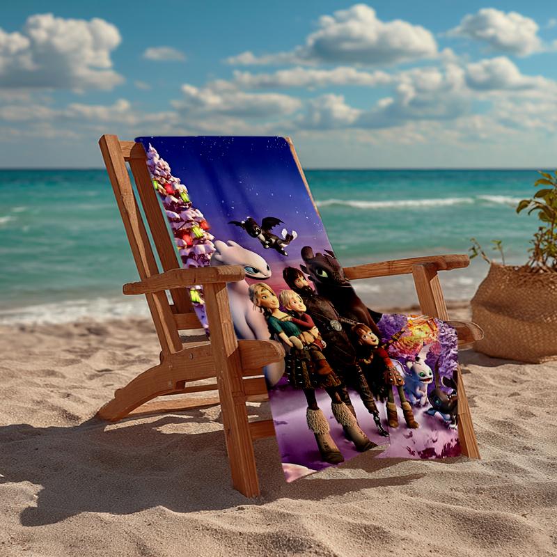 Toothless Fashion Beach Towel: Ideal for Summer Adventures Soft, absorbent and quick drying suitable for swimming and bathing