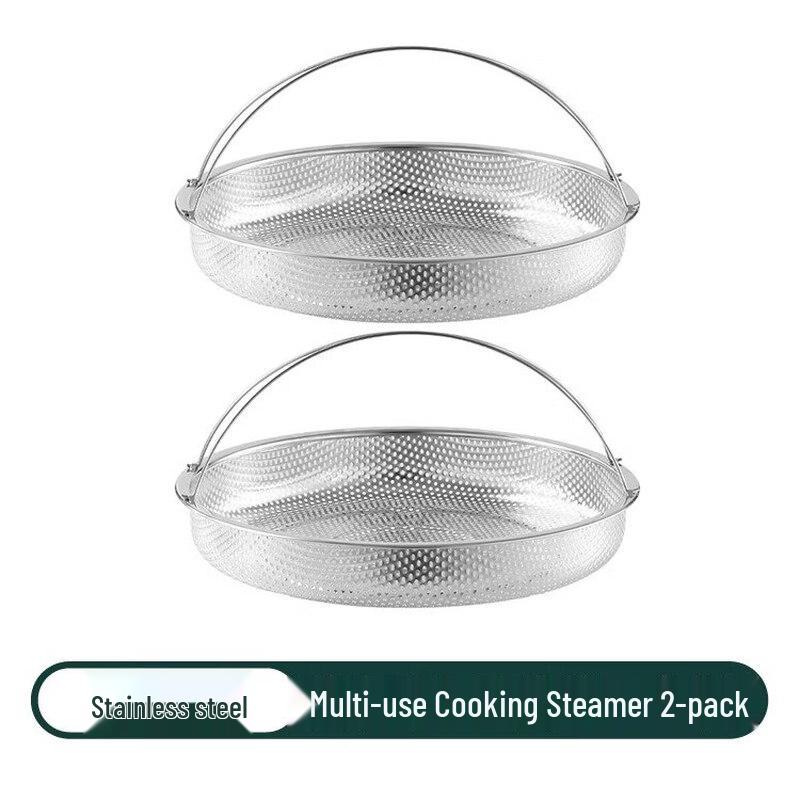 ZISIZ Multifunctional Stainless Steel Steamer Rack with Handle