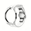 For Swatch X Royal Pop Stainless Steel Watch Case Wear Resist Silicone Sport Replacement Band for Sport Activities Daily Commute