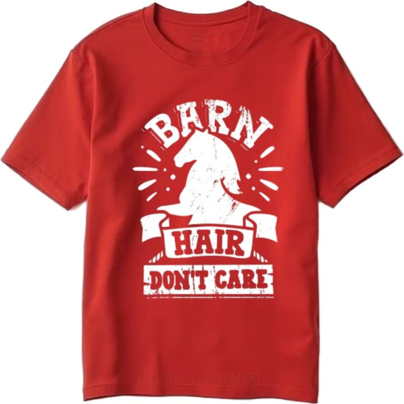 Tshirts for men Printed For men Crew Neck t shirt Brand Barn Hair Dont Care Horse Design Minimalist For man tops Trendy Tshirt
