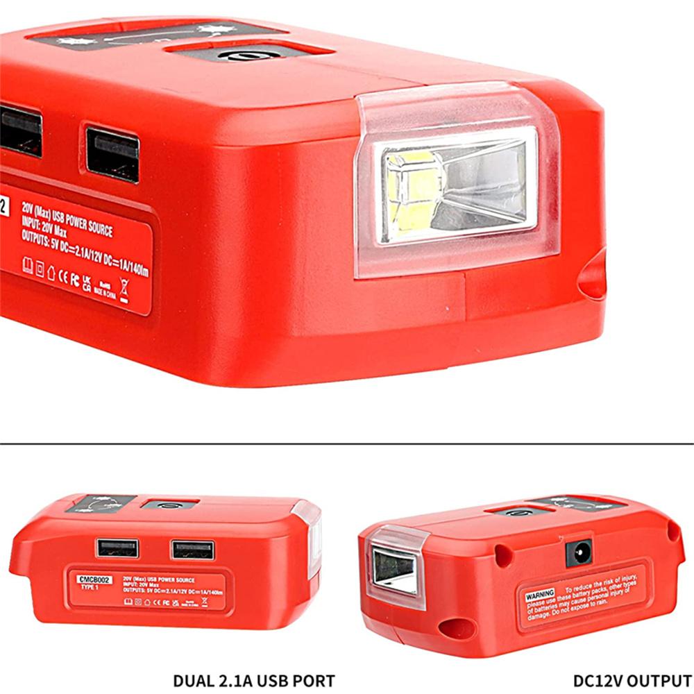 Battery Adapter Charger + Dual USB For Craftsman 20-Volt MAX Lithium-Ion Battery
