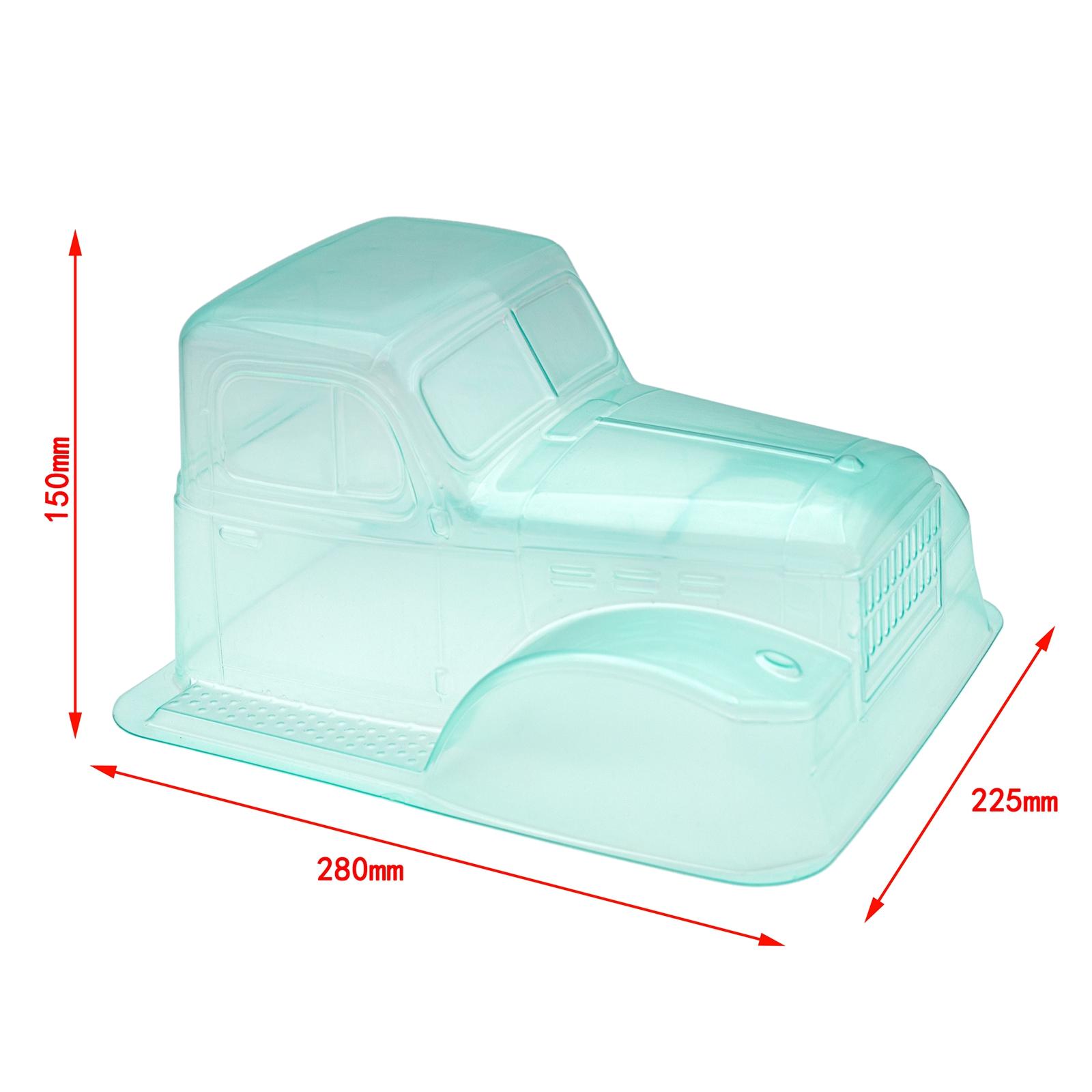 Coque Transparente PC Pour Camion RC 1/10 – Adaptée Empattement 313 Mm