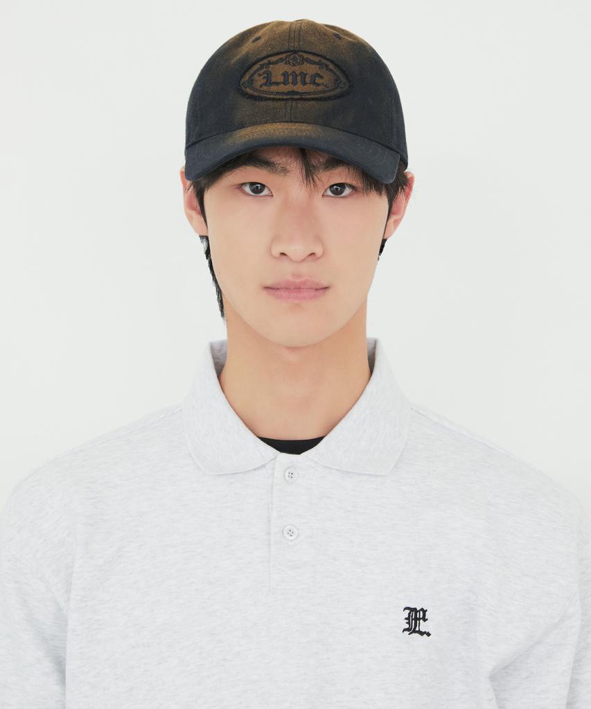 LMC Washed Denim Gothic Oval 6Panel Cap Washed Black
