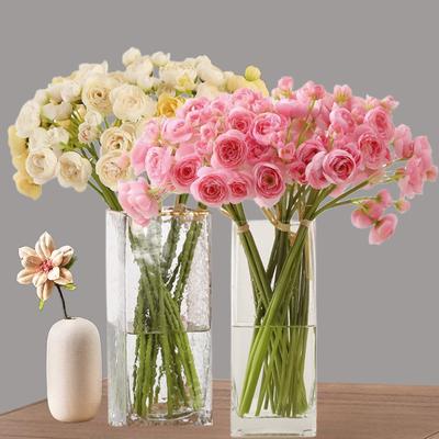 24 teste di fiori di camelia artificiale peonia rosa bouquet sposa fiore per la decorazione della casa dell'ufficio della festa nuziale