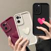 For OPPO Reno13 F Case OPPO Reno 13F 5G Phone Case OPPO CPH2699 Cover Matte Back Cover 3D Cute Love Heart Silicone Phone Case