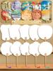 Thiened Blank Xuan Paper Calliaphy Fan DIY Material Kit Hand-Painted Cultural Creative Fan round ape Bamboo Frame