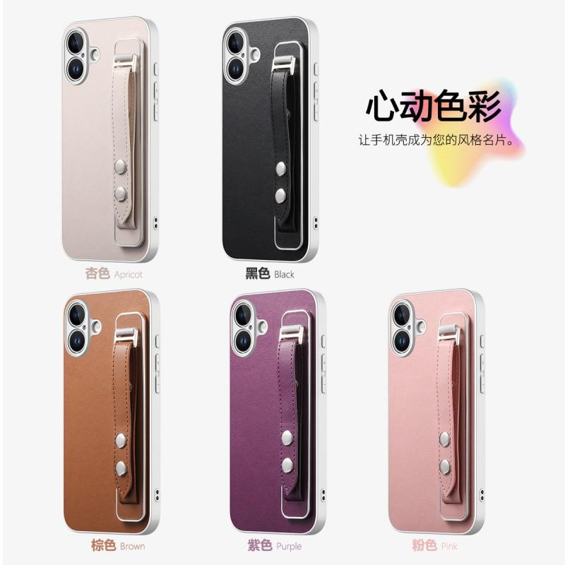 Adjustable Wrist Strap Phone Case IPhone 17 16 15 Pro Max With Drop Protection PC Hard Shell Anti-Fingerprint Magnetic