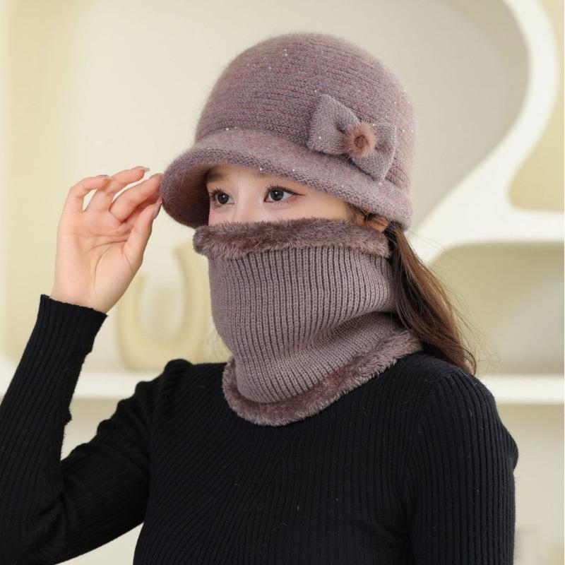 Hat Women's Autumn and Winter Versatile Fleece Thick Winter Rabbit Wool Hat Basin Hat