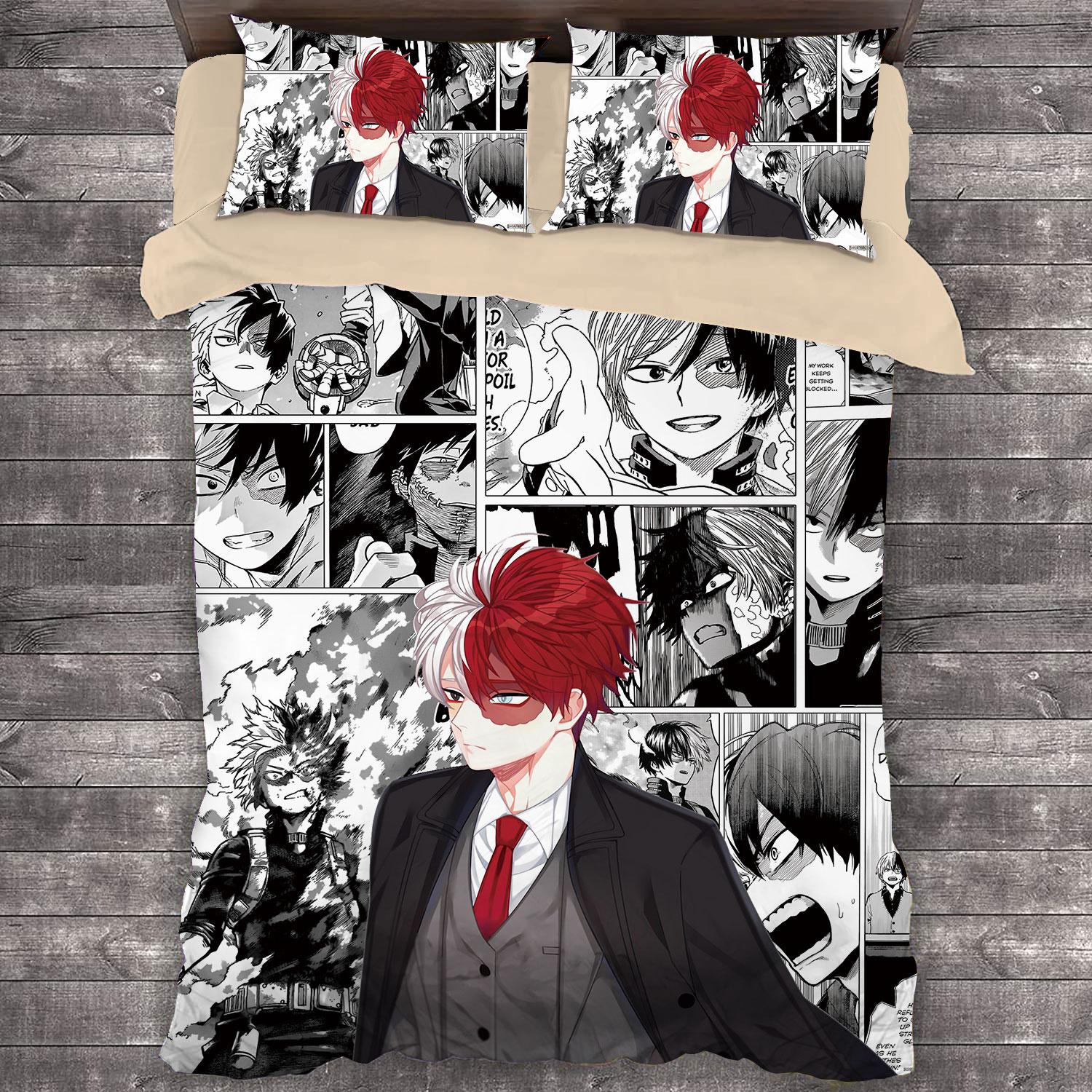 

Comforter Popular 3D Printed Anime My Hero Academia 3Pcs Bedding Set S S Comforter Bedclothes Bedding Sets Comforter (quilt)-EU Single(135*200cm)3pcs