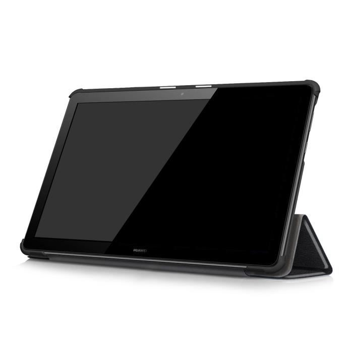 Etui pour Tablette - HUAWEI - MediaPad T5 - Coque Flip - Noir - 10.1 pouces