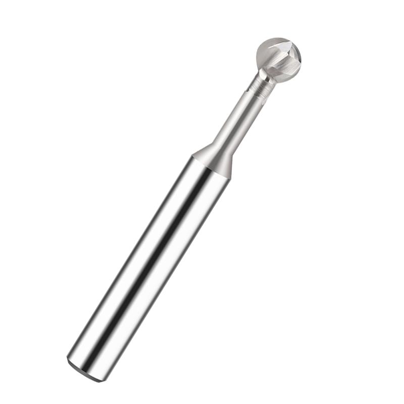Extended Lollipop Ball Cutter Tungsten Steel Ball Head T-shaped Milling Cutter for Aluminum Coating Coated Carbide Arc R3R4