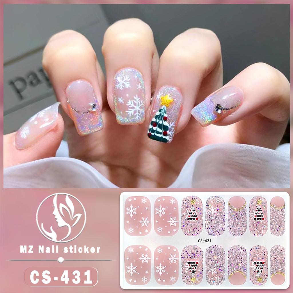 [New Arrival] CS Series 14-Finger Christmas Style Nail Stickers, Cute Fun Multi-Color Optional Whitening Temperament