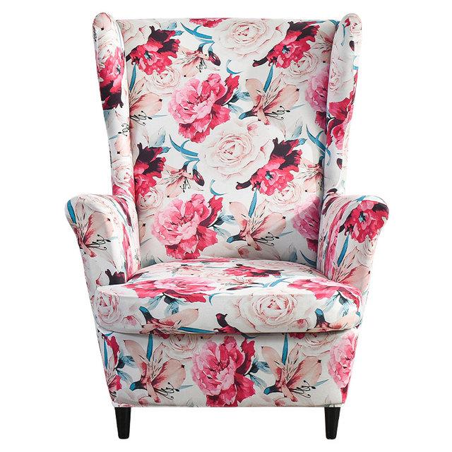 

Чехол на спинку стула с наклонной подлокотником и принтом, эластичный чехол на кресло, крыло, спинка дивана, растягивающийся протектор, домашний декор 1 Piece