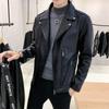 Leather jacket men's loose youth handsome trend new autumn locomotive clothing men's leather jacket jacket