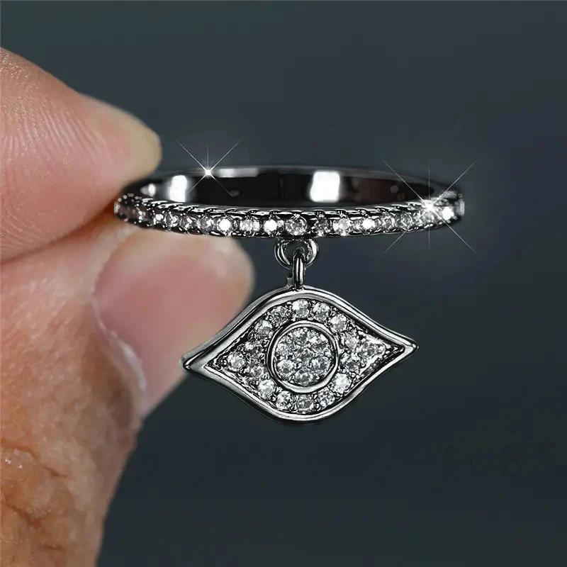 

Huitan Винтажные Уникальные Дизайнерские Кольца-Подвески в Виде Злого Глаза с Ярким Кубическим Цирконием для Женщин, для Вечеринок, на Каждый День, Праздничные Специальные Аксессуары, Циркон, Подарок 10