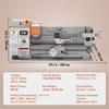 Mini Metal Lathe Machine, 7'' x 16'', 800W Precision Benchtop Power Metal Lathe, 150-2500 RPM Continuously Variable Speed, with 3.9'' 3-jaw Metal