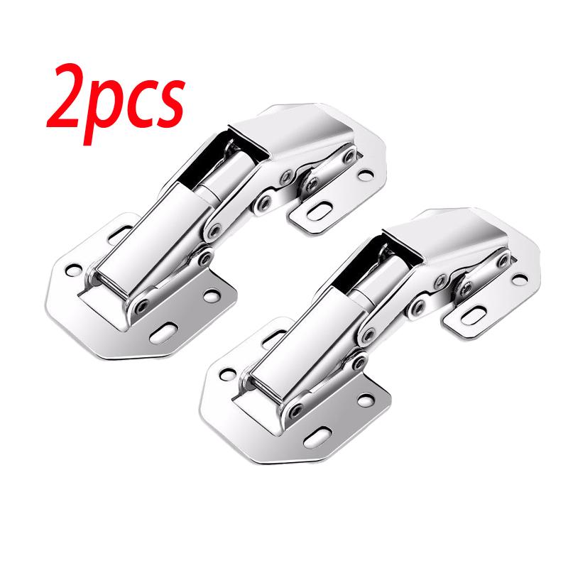 1/2/4 szt. Zawias szafkowy 90 stopni Bez wiercenia Otwór Drzwi szafki Zawiasy hydrauliczne Miękkie domykanie Ze śrubami Okucia meblowe