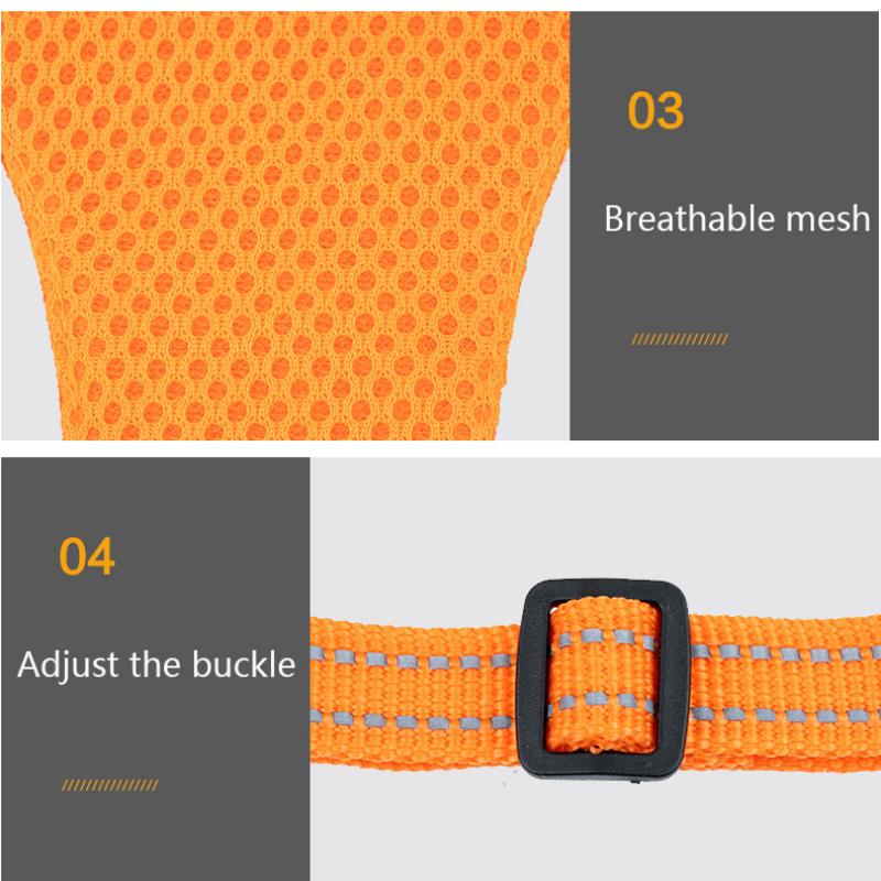 Classic Large Dog Harness Reflective Adjustable Lightweight Pet Dog Harness Comfortable Dog Harness Suitable for Large and Medium- Dogs