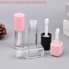 Lipstick Mini Sample Cosmetic Container, Sample Bottle, 6ml Empty Transparent Lip Gloss Tubes, Big Brush Plastic Lip Balm Tube