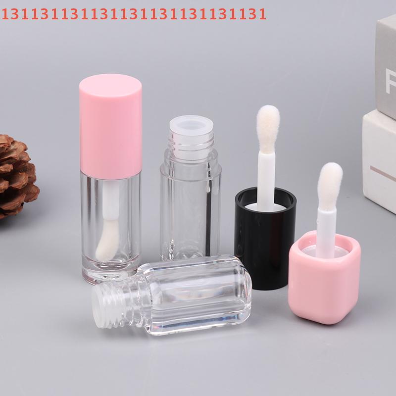Lipstick Mini Sample Cosmetic Container, Sample Bottle, 6ml Empty Transparent Lip Gloss Tubes, Big Brush Plastic Lip Balm Tube