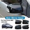 Car Decoration Door Mirror Cover For Ford Focus MK2 2005-2008 Carbon Fiber Glossy Black Car Rearview Accessories Styling