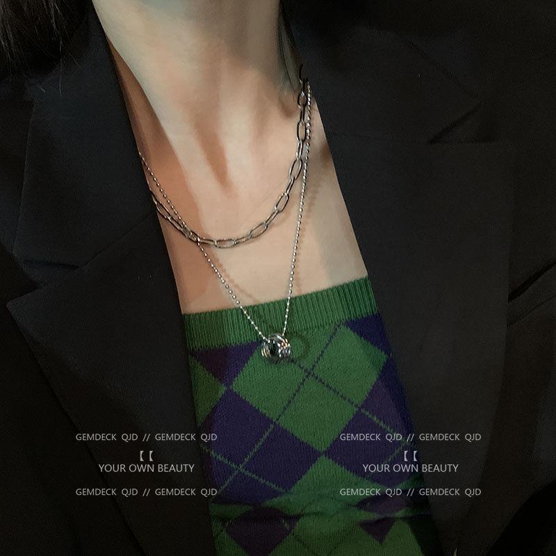2022 Summer Trend: Unisex Ins Hip-Hop Titanium Steel Coin Necklace