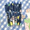 1Pc Random New Press Type Ballpoint Pens 0.5mm Cute Astronaut Writing Neutral Pen Student Gift Learning Office Supplies