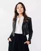 Women Pure Soft Leather Jacket Black Crop Handmade Stylish Biker Motor Casual