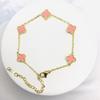 9mm Four Leaf Clover Five Flower Bracelet Premium Feeling Light Luxury Hand Jewelry Gift Must Have