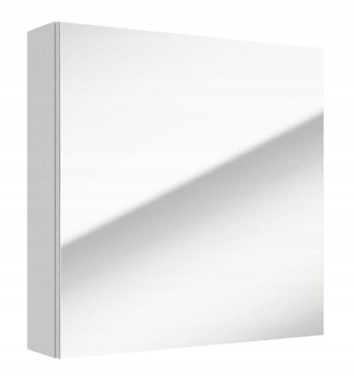 Salsa hanging bathroom cabinet with mirror, white, 60x60x135 cm