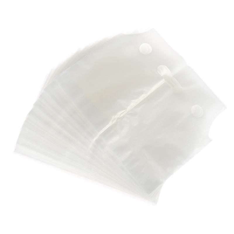 100Pcs Single/Double Cup Milk Tea Packaging Bags Frosted Transparent Disposable Beverage Plastic Bags Coffee Takeout Tote Bag