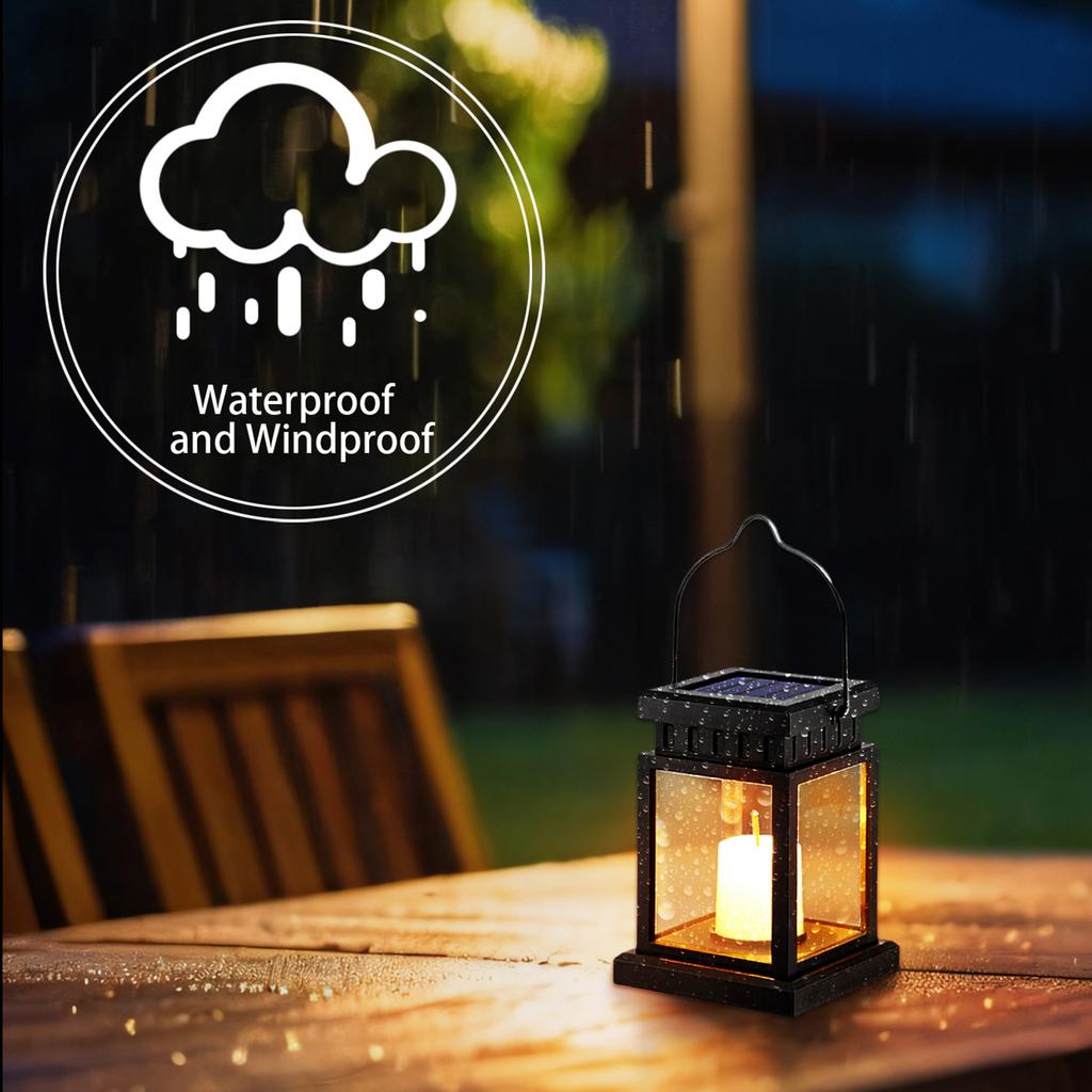 1Pc Outdoor Solar Small Candle Palace Light Warm Yellow Light Garden Decoration Festive Party Atmosphere Light