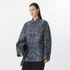 Abstract Line Pattern Loose Long-Sleeve Shirt