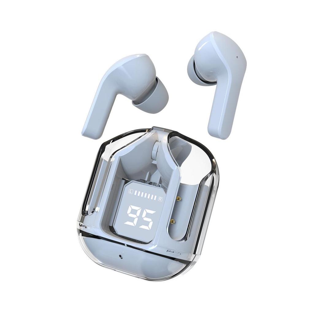 Air39 Transparent Wireless Bluetooth Earbuds with Digital Display, Dual Stereo, Long Battery Life, Ideal for Gaming