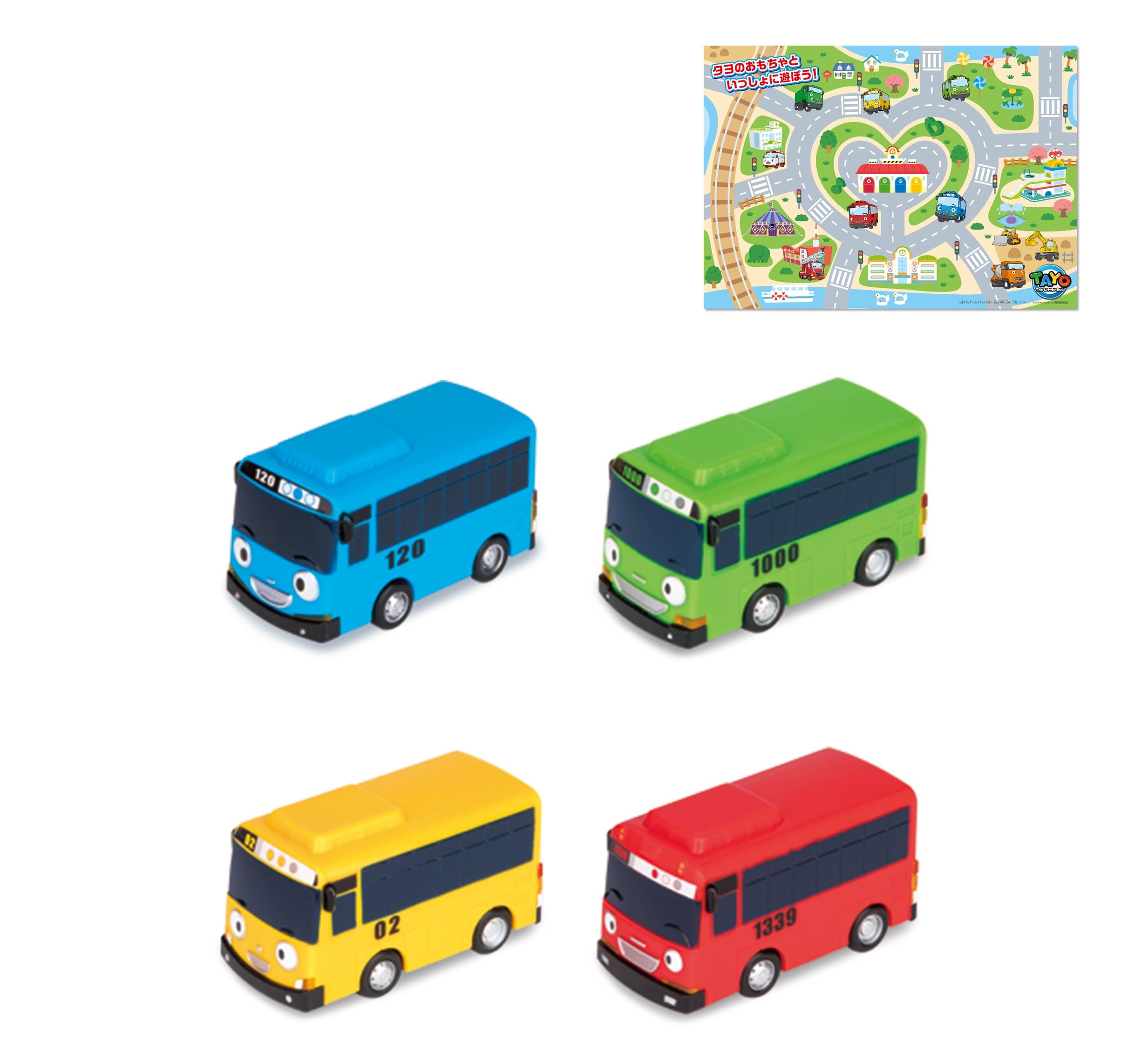 

[BANDAI] Little Bus Collection Set (Bonus: Little Bus Tayo Play Seat)